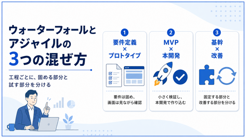 ウォーターフォールとアジャイルの混ぜ方